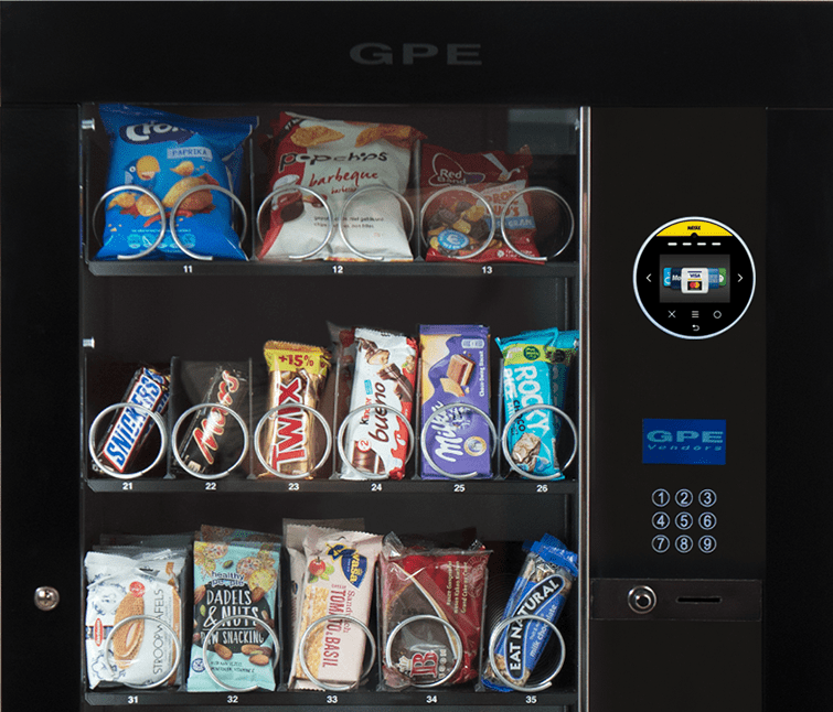 Producten in de GPE 25 vendingmachine | KoffiePartners