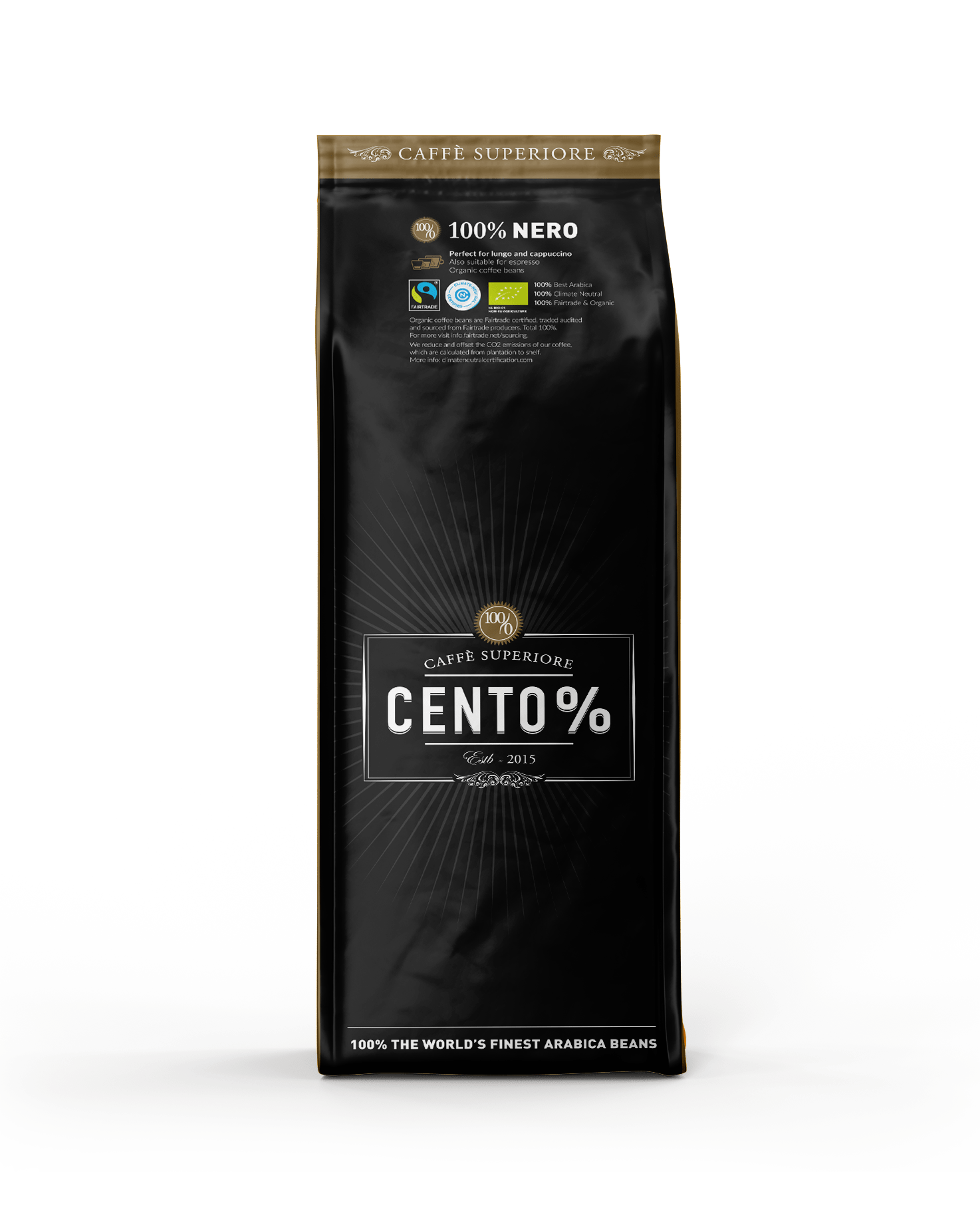 Cento Nero espressobonen | KoffiePartners