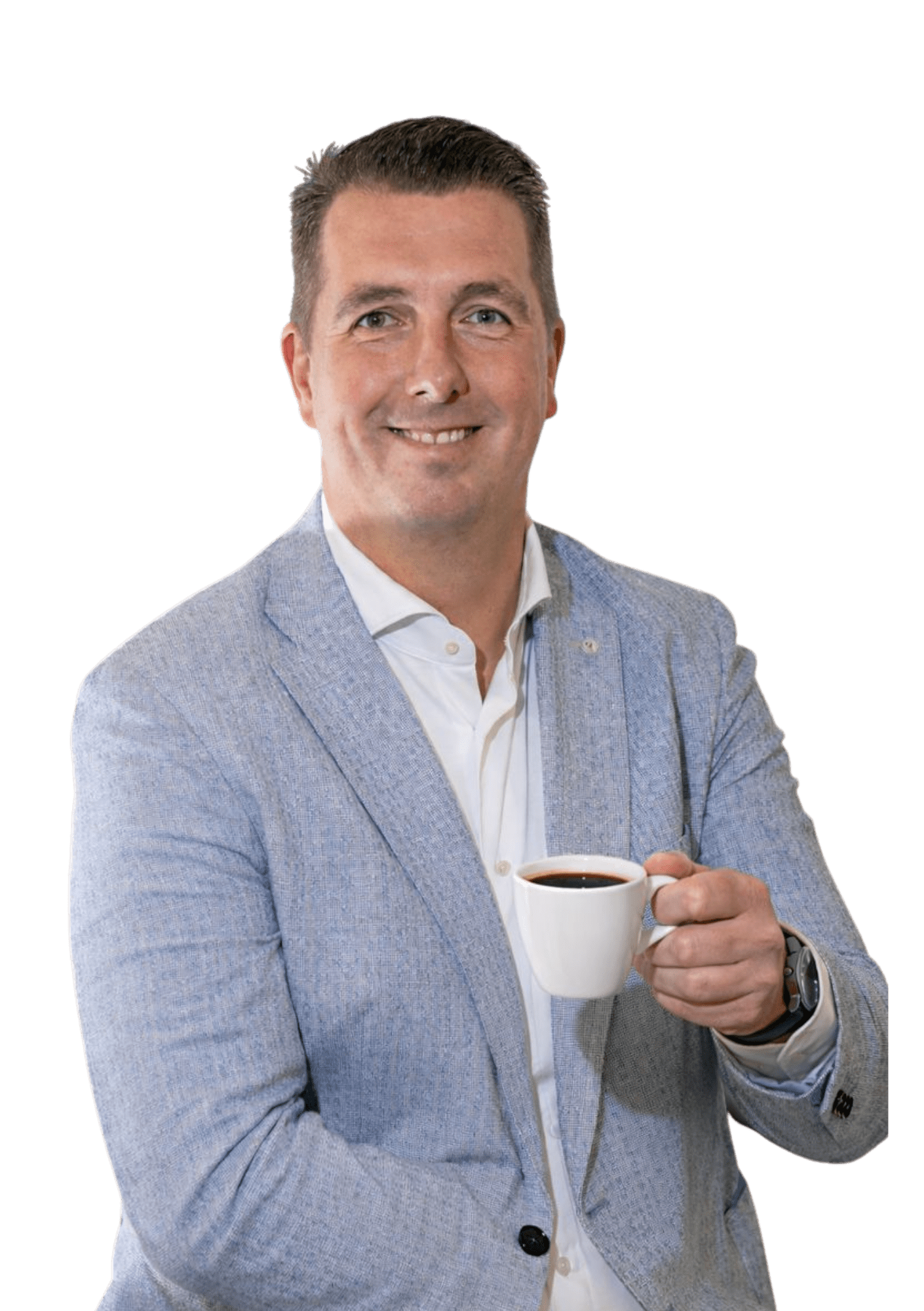 Accountmanager Arjan met koffie | KoffiePartners