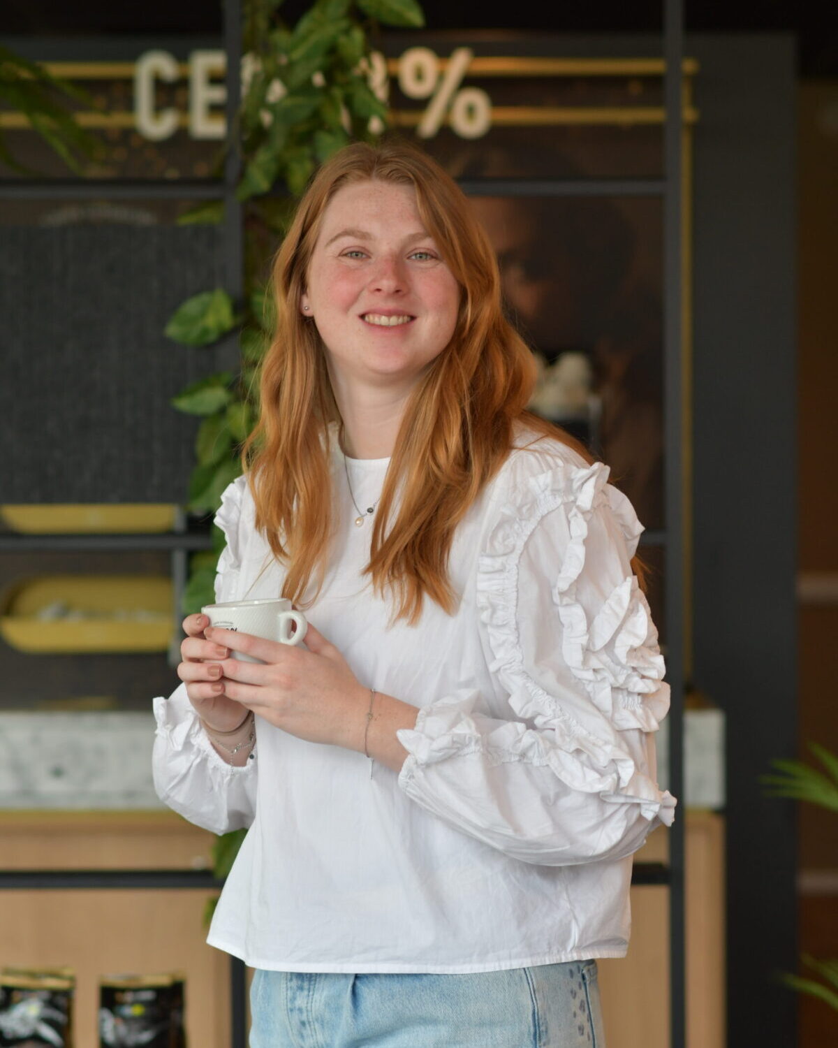 Fleur in de showroom